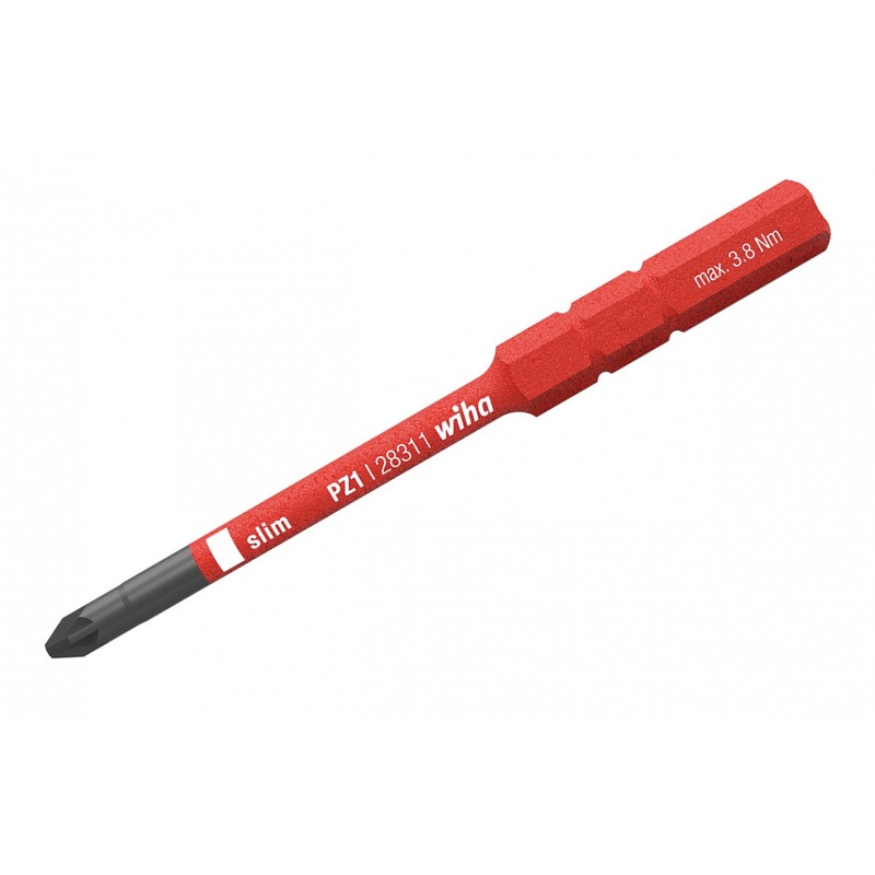 Wiha Tools 28331 PZ2 x 75mm Insulated SlimLine Pozidriv Torque Screwdriver Blade