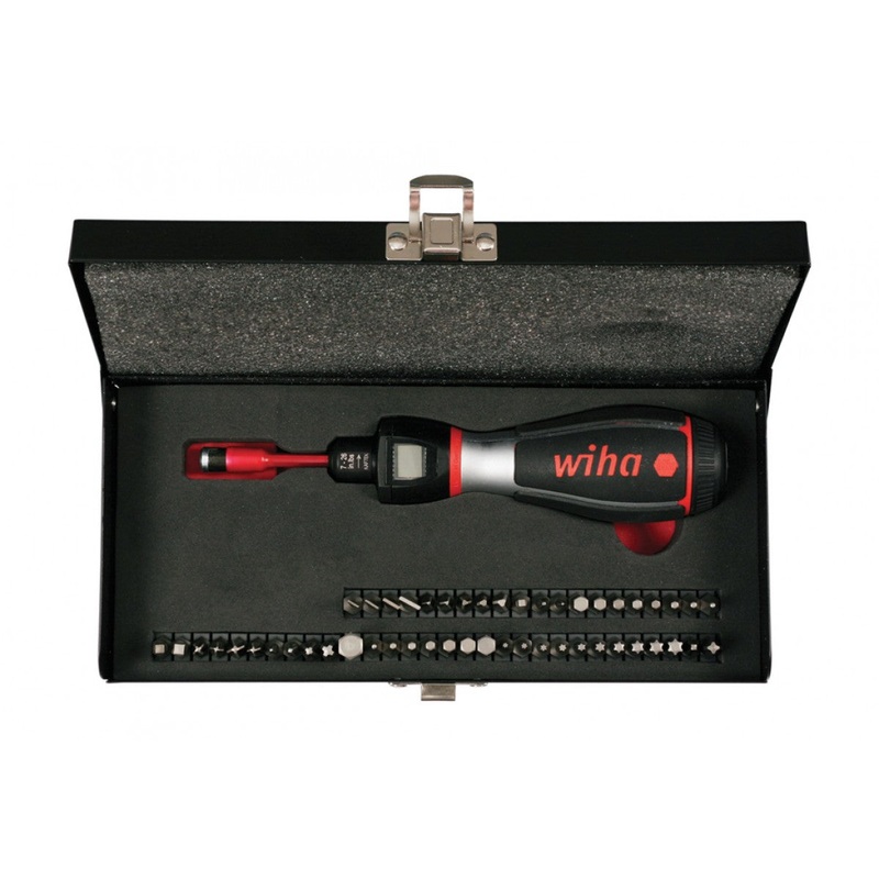Wiha Tools 28892 iTorque Digital Torque Control Bit Set in Metal Storage Box, 7-26