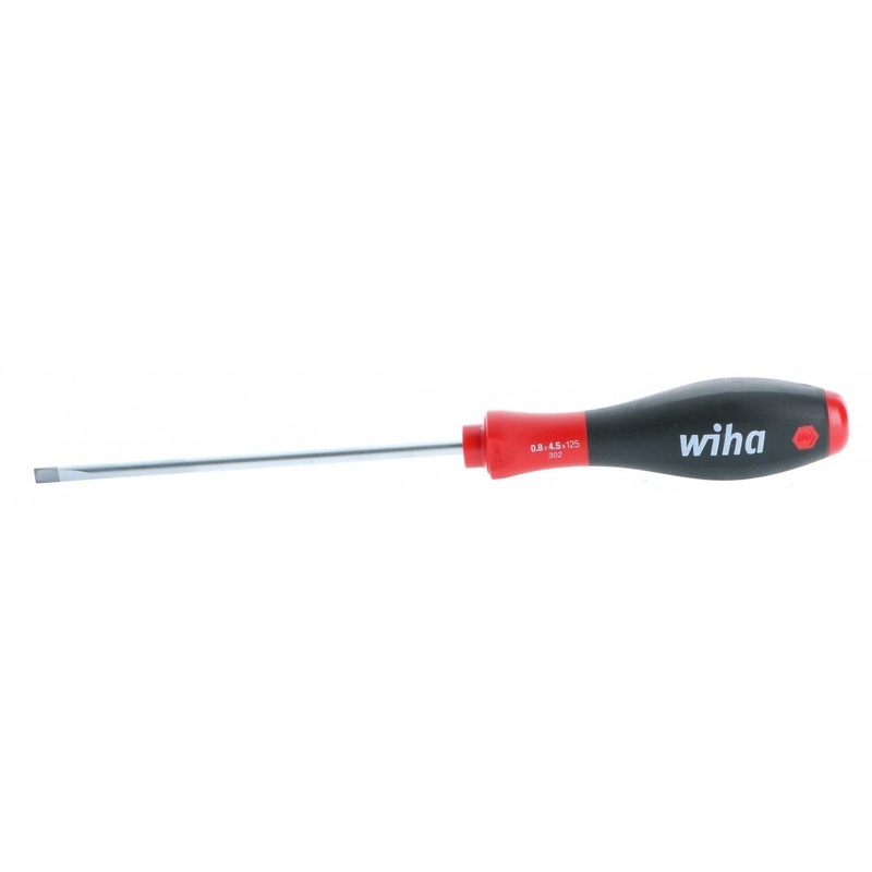 Wiha Tools 30211 SoftFinish Slotted Screwdriver, 4.5 mm x 125 mm