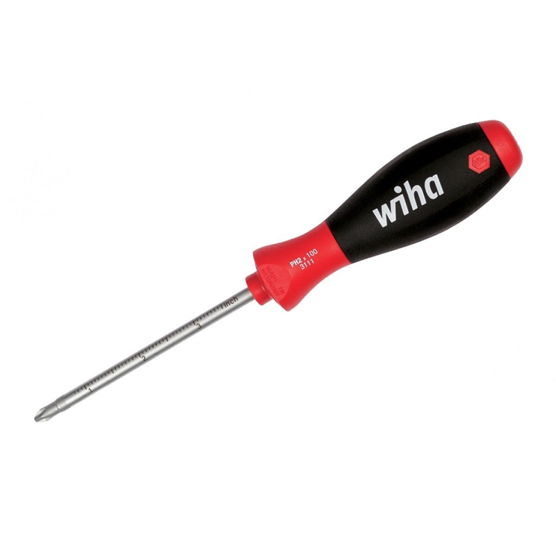 Wiha Tools 31137 MeasureUp Phillips Screwdriver, #2 x 100 mm