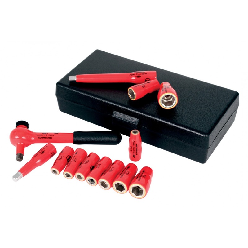 Wiha Tools 31391 Insulated 1/4" Drive Metric Socket Set, 13 Pc.