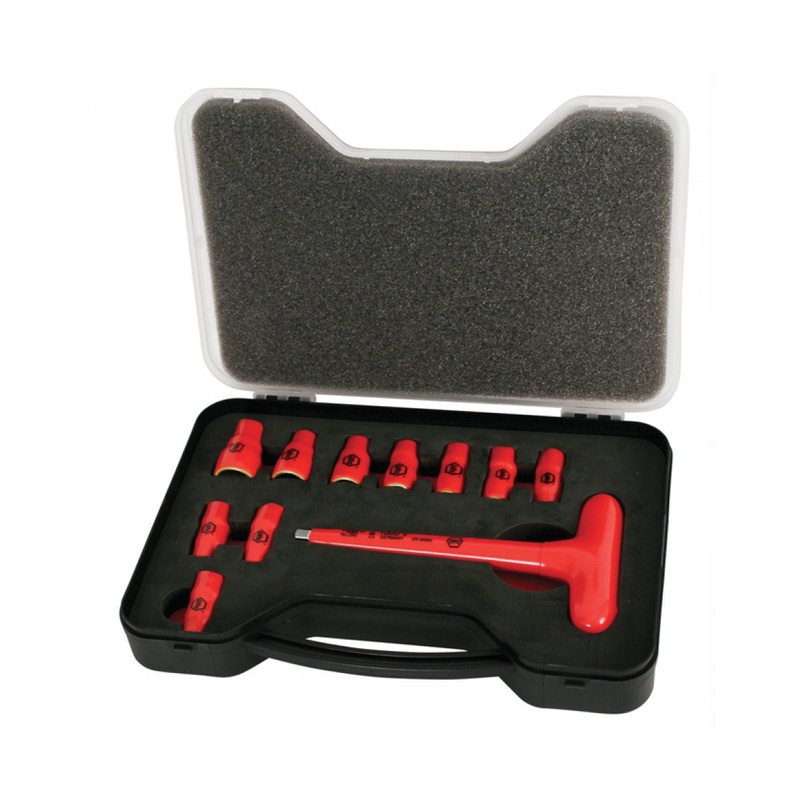 Wiha Tools 31395 11 Piece Insulated Socket Set 1/4" Drive - Metric