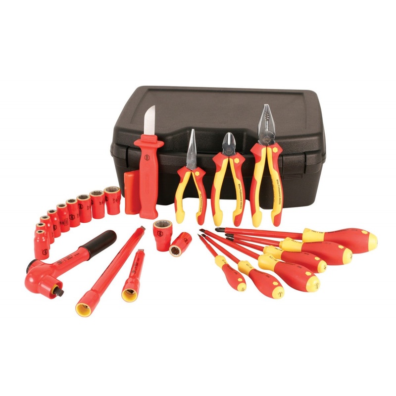 Wiha Tools 31495 Insulated Inch Socket Set, 3/8" Drive, 24 Pc.